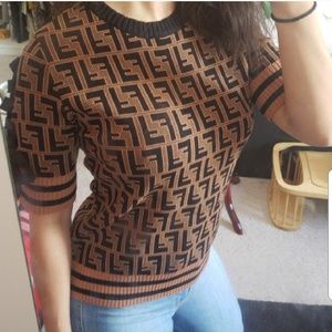 Fendi short sleeved sweater